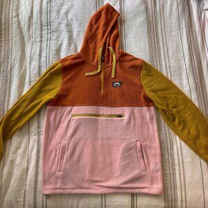 Massive Outdoor Colorblock Fleece Hoodie Pullover - Size L